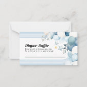 おむつラッフルブルーベビーシャワーカード ノートカード (正面)