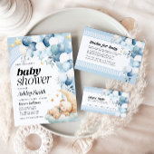 おむつラッフルブルーベビーシャワーカード ノートカード