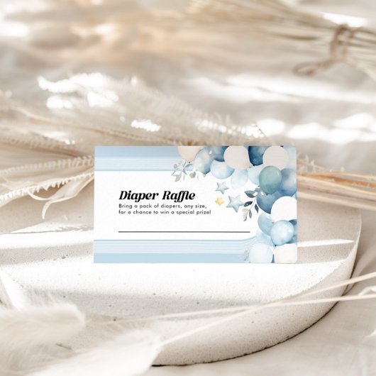 おむつラッフルブルーベビーシャワーカード ノートカード