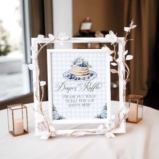 おむつラッフルブルーベリーパンケーキベビーブランチ ポスター