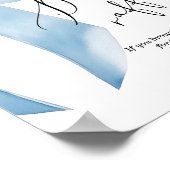 おむつラッフルブルーボウ男の赤ちゃんシャワー ポスター (角)