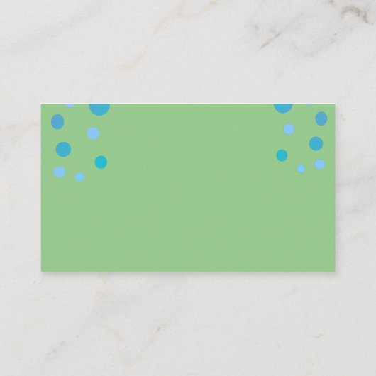 おむつラッフルブルーユニコーン男の赤ちゃんエンクロージャカード エンクロージャーカード (裏面)