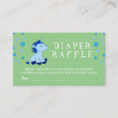 おむつラッフルブルーユニコーン男の赤ちゃんエンクロージャカード エンクロージャーカード (正面)