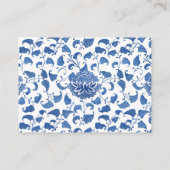 おむつラッフルブルーChinoiserieベビーシャワー エンクロージャーカード (裏面)