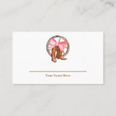 おむつラッフルブーツまたは弓ジェンダーリビール 名刺 (裏面)