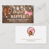 おむつラッフルブーツまたは弓ジェンダーリビール 名刺 (正面/裏面)