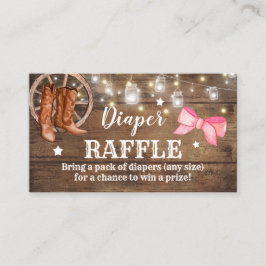 おむつラッフルブーツまたは弓ジェンダーリビール 名刺