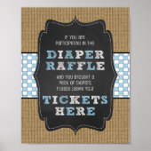 おむつラッフルプレイスあなたのチケットをここにサイン ポスター (正面)