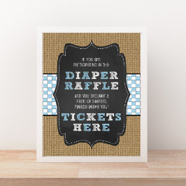 おむつラッフルプレイスあなたのチケットをここにサイン ポスター