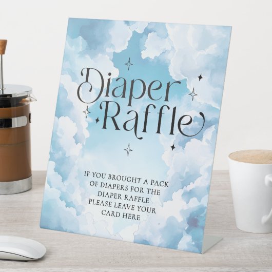 おむつラッフルヘブンが赤ちゃんシャワーを送信 台座サイン (インサイチュ)