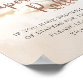 おむつラッフルベアシンプルベビーシャワーゲーム ポスター (角)