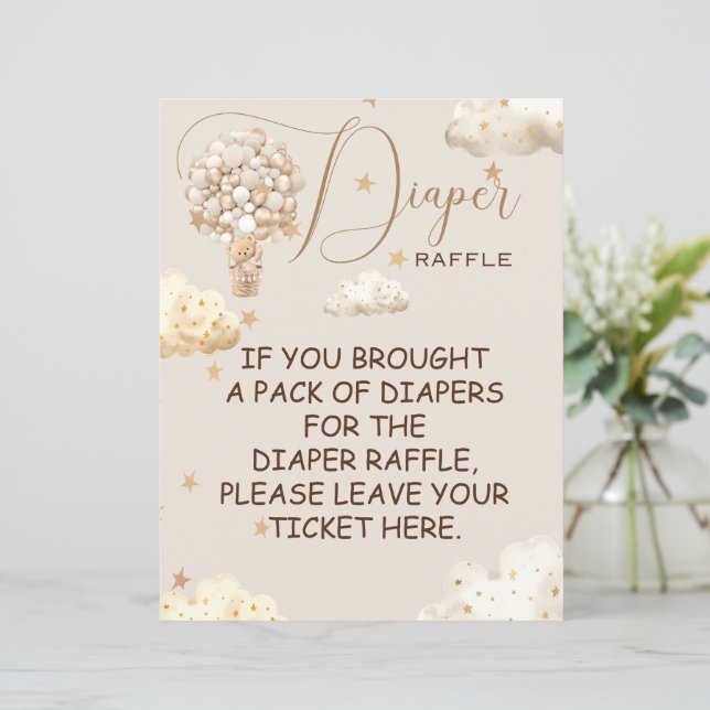 おむつラッフルベアーバルーンのゲームサイン予算 (スタンド正面)