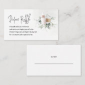 おむつラッフルベビーがコーヒーピンクを醸造している エンクロージャーカード (正面/裏面)