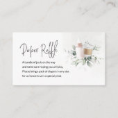 おむつラッフルベビーがコーヒーピンクを醸造している エンクロージャーカード (正面)