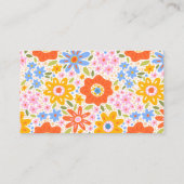 おむつラッフルベビーの開花Groovyベビーシャワー エンクロージャーカード (裏面)