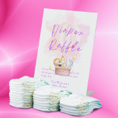 おむつラッフルベビーアニマルサファリinピンク 台座サイン