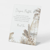 おむつラッフルベビーオンボードビーチベビーシャワー 台座サイン (正面)