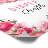 おむつラッフルベビーゲームシルバーフラミンゴバレリーナ ポスター (角)