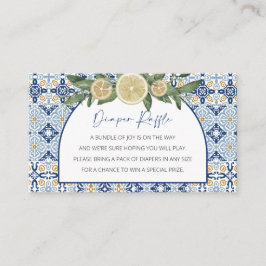 おむつラッフルベビーシャワーイタリアンテーマ エンクロージャーカード