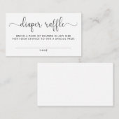 おむつラッフルベビーシャワーインサート エンクロージャーカード (正面/裏面)
