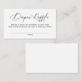 おむつラッフルベビーシャワーインサート エンクロージャーカード (正面/裏面)