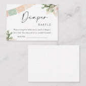 おむつラッフルベビーシャワーカードインサート エンクロージャーカード (正面/裏面)