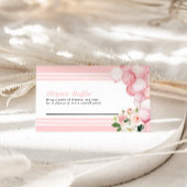 おむつラッフルベビーシャワーカードピンク ノートカード