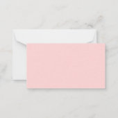 おむつラッフルベビーシャワーカードピンク ノートカード (裏面)