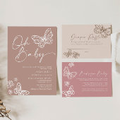 おむつラッフルベビーシャワーカード ノートカード