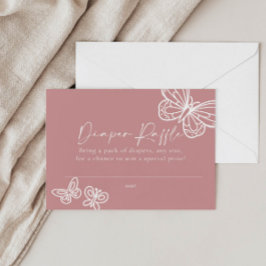 おむつラッフルベビーシャワーカード ノートカード