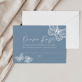 おむつラッフルベビーシャワーカード ノートカード