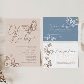 おむつラッフルベビーシャワーカード ノートカード