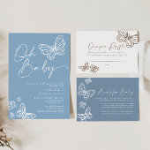 おむつラッフルベビーシャワーカード ノートカード