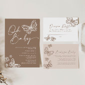 おむつラッフルベビーシャワーカード ノートカード