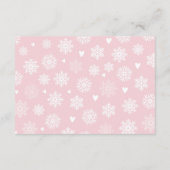 おむつラッフルベビーシャワーガールピンクコールド外 エンクロージャーカード (裏面)