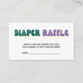 おむつラッフルベビーシャワーグルーヴィレトロ70s 80s エンクロージャーカード (正面)