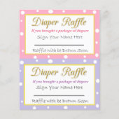 おむつラッフルベビーシャワーゲームピンクと紫 (正面)