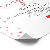 おむつラッフルベビーシャワーサインデジタルまたはプリント ポスター (角)