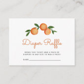 おむつラッフルベビーシャワーシトラスオレンジ エンクロージャーカード (正面)