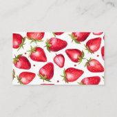 おむつラッフルベビーシャワーストロベリーギンガムピンク エンクロージャーカード (裏面)