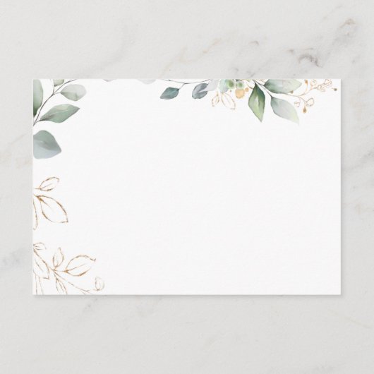 おむつラッフルベビーシャワーテディベア エンクロージャーカード (裏面)