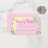 おむつラッフルベビーシャワーフラットノートカード ノートカード (正面/裏面インサイチュ)