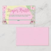 おむつラッフルベビーシャワーフラットノートカード ノートカード (正面/裏面)
