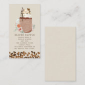 おむつラッフルベビーシャワーフローラアイスコーヒー豆 エンクロージャーカード (正面/裏面)