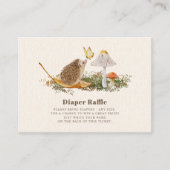 おむつラッフルベビーシャワーヘッジホッグバタフライ エンクロージャーカード (正面)