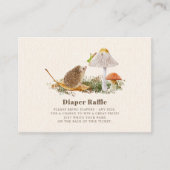 おむつラッフルベビーシャワーヘッジホッグマッシュルーム エンクロージャーカード (正面)