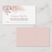 おむつラッフルベビーシャワーボホフローラ囲い エンクロージャーカード (正面/裏面)