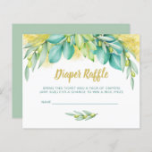 おむつラッフルベビーシャワーユーカリプタオリーブインサート (正面/裏面)