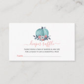 おむつラッフルベビーシャワーリトルカボチャ囲い エンクロージャーカード (正面)