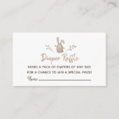 おむつラッフルベビーシャワー小さなバニー誕生日 エンクロージャーカード (正面)